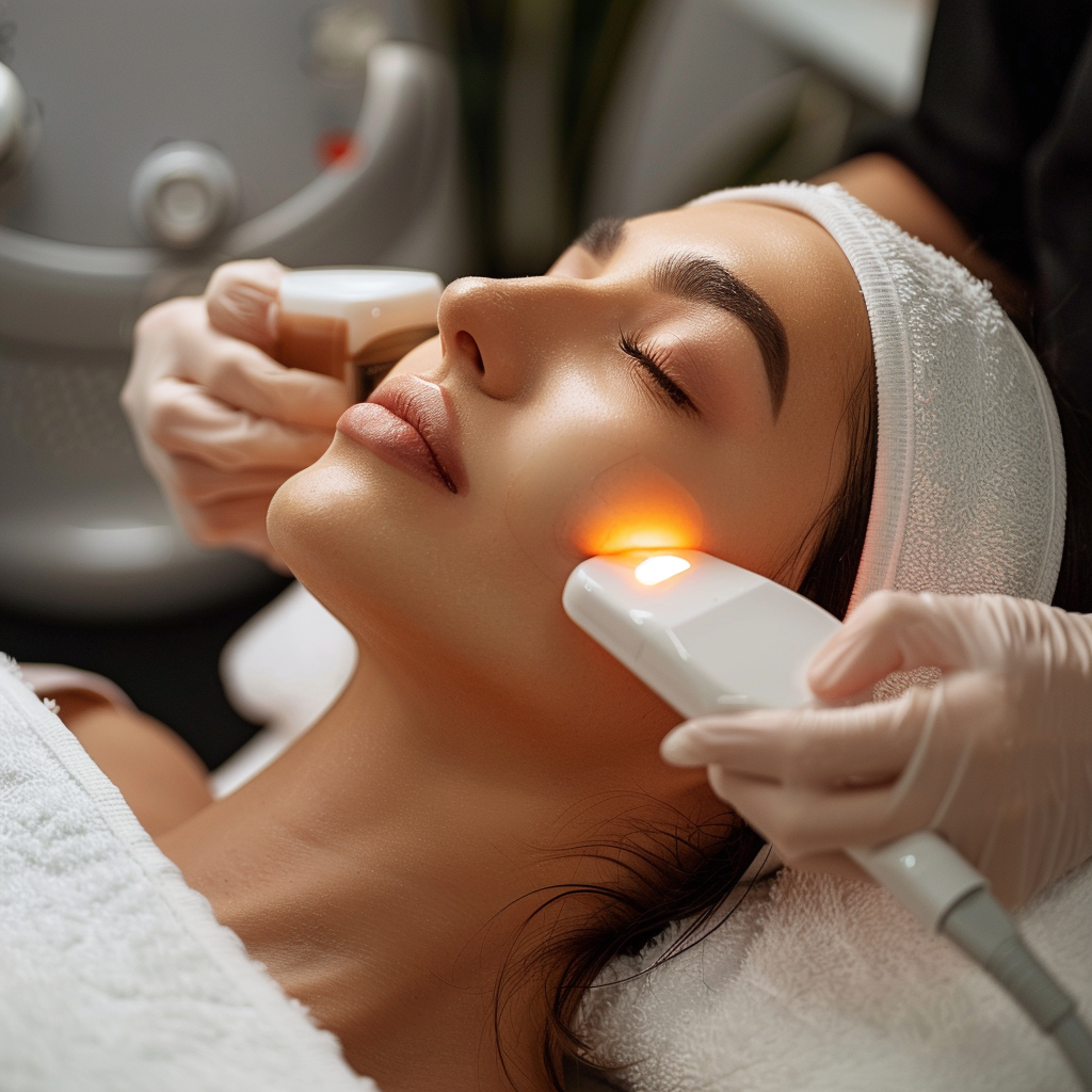 Woman receiving a Medical Aesthetic Treatment